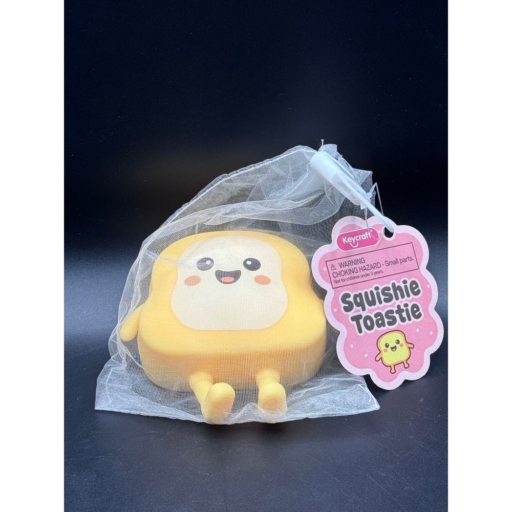 Keycraft Squishie Toastie Yellow Bread Squeeze Toy Kawaii Slow Rise NV1134-C